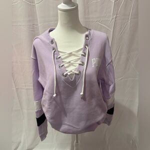 Purple, extra small pink sweatshirt.